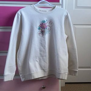 ❤️Northern reflections white floral sweatshirt